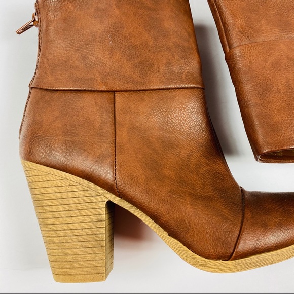 Kohl’s Shoes Kohls Brown Zip Up Heeled Ankle Boots Poshmark